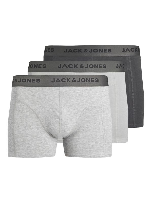 JACK & JONES JACK & JONES Боксерки 'Yannick'  светлосиво / тъмносиво / сив меланж
