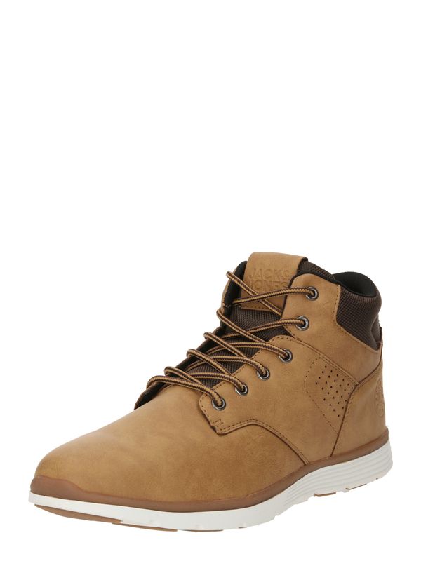 JACK & JONES JACK & JONES Боти с връзки 'JOINER'  шоколад / коняк