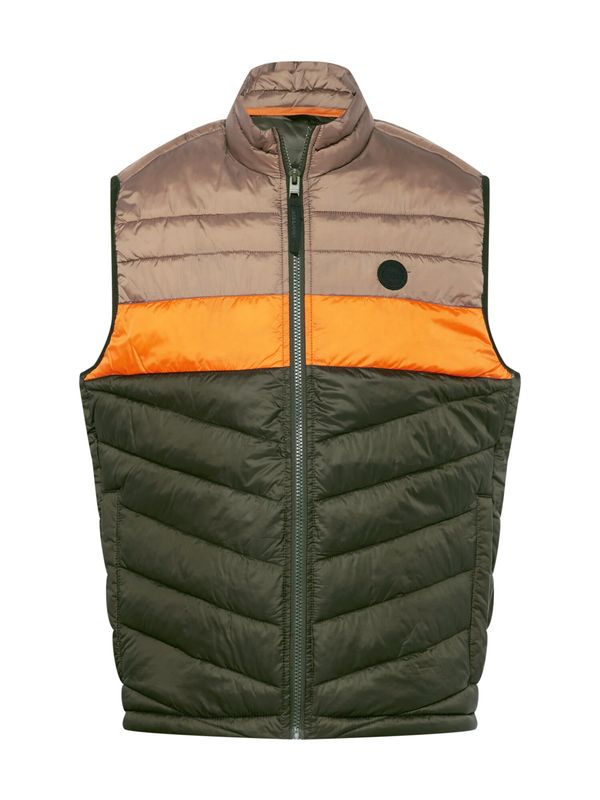 JACK & JONES JACK & JONES Елек 'HERO'  светлокафяво / каки / оранжево / черно