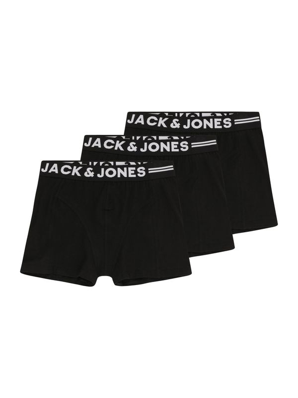 Jack & Jones Junior Jack & Jones Junior Долни гащи 'SENSE'  черно / бяло