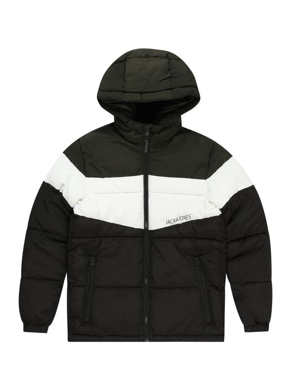Jack & Jones Junior Jack & Jones Junior Преходно яке 'Daniel'  елхово зелено / черно / бяло