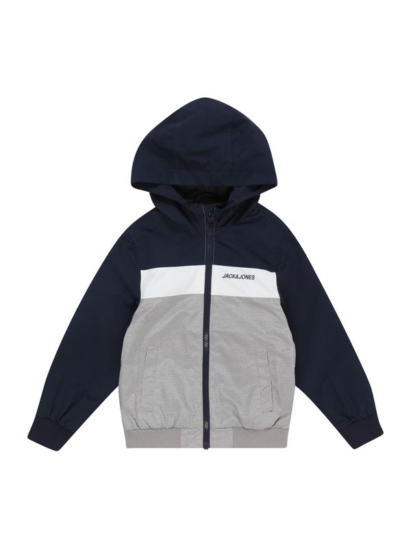 Jack & Jones Junior Jack & Jones Junior Преходно яке 'RUSH'  нейви синьо / сив меланж / бяло