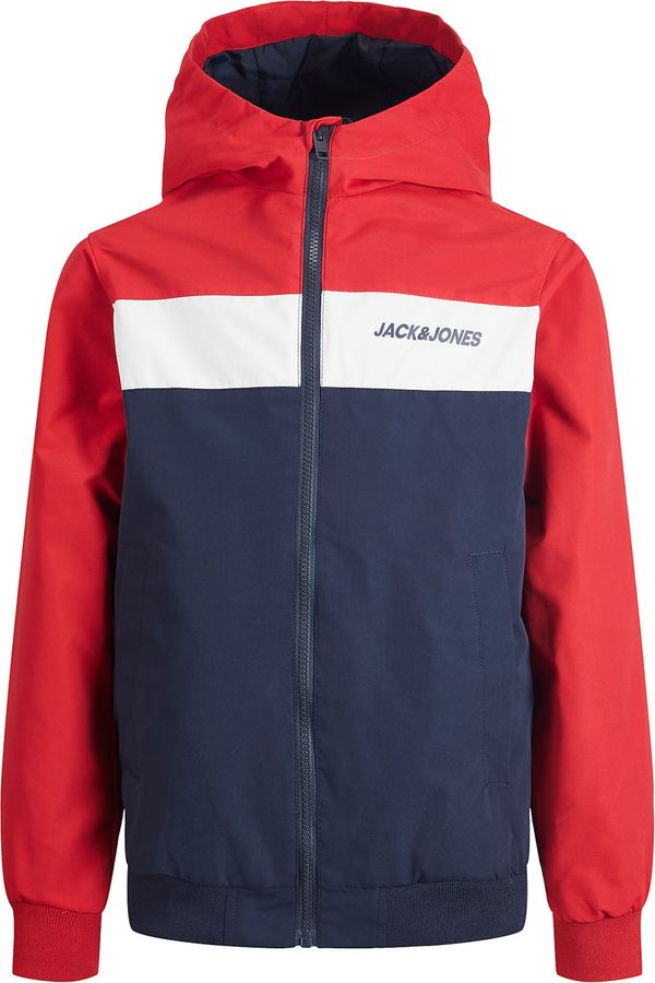 Jack & Jones Junior Jack & Jones Junior Преходно яке 'Rush'  нощно синьо / червено / бяло