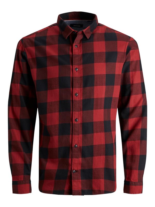 Jack & Jones Junior Jack & Jones Junior Риза 'Gingham'  червено / черно