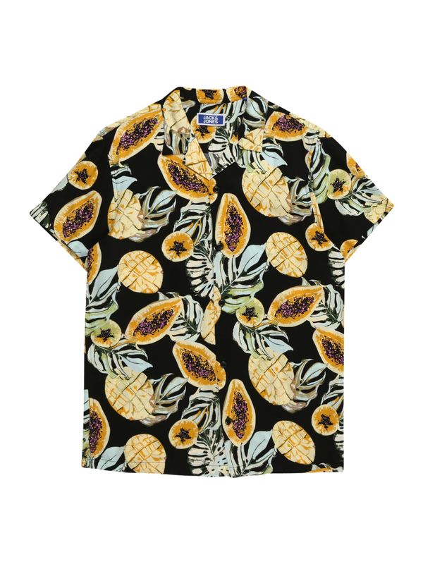 Jack & Jones Junior Jack & Jones Junior Риза 'LUKE'  жълто / тъмнозелено / оранжево / черно