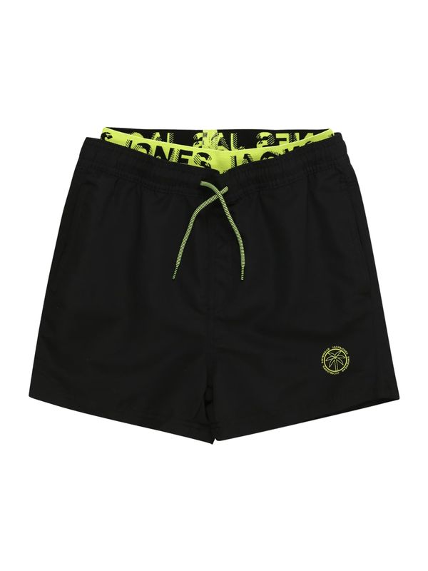 Jack & Jones Junior Jack & Jones Junior Шорти за плуване 'FIJI'  неоново зелено / черно