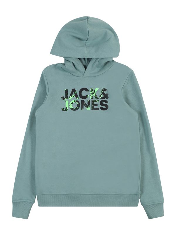 Jack & Jones Junior Jack & Jones Junior Суичър 'COMMERCIAL'  циан / светлозелено / черно