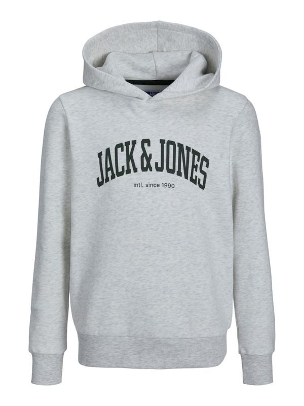 Jack & Jones Junior Jack & Jones Junior Суичър 'JOSH'  сив меланж / черно