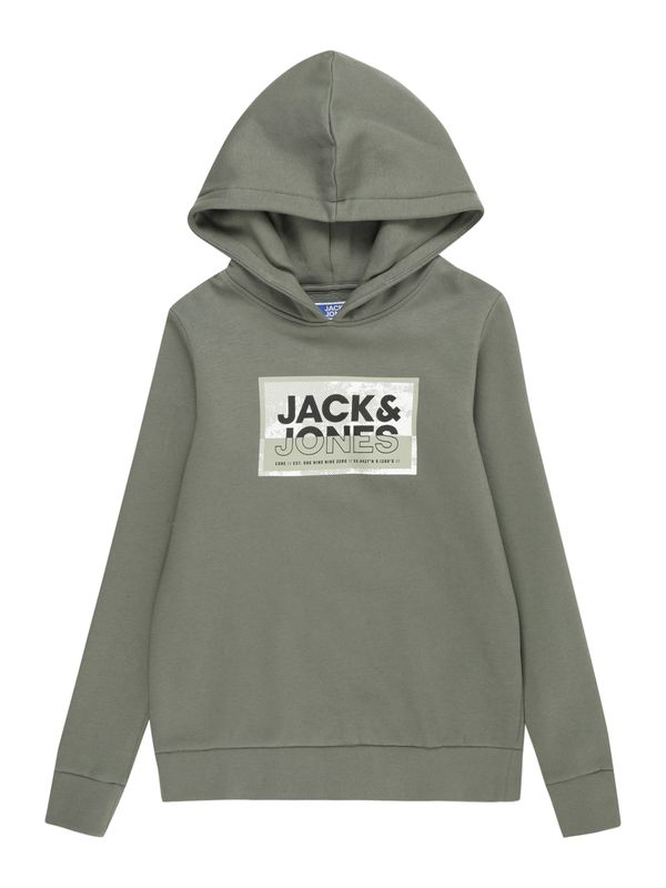 Jack & Jones Junior Jack & Jones Junior Суичър 'LOGAN'  маслина / пастелно зелено / черно / бяло