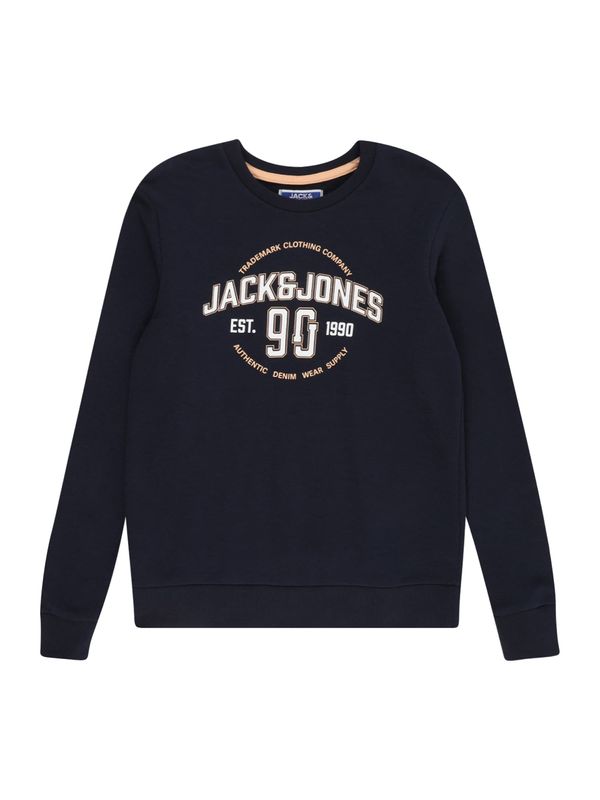 Jack & Jones Junior Jack & Jones Junior Суичър 'MINDS'  морскосиньо / пастелно оранжево / бяло