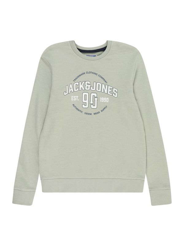 Jack & Jones Junior Jack & Jones Junior Суичър 'Minds'  нейви синьо / пастелно зелено / бяло
