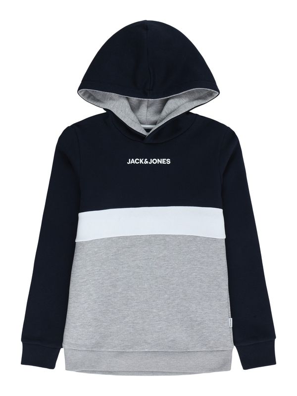 Jack & Jones Junior Jack & Jones Junior Суичър 'REID'  нейви синьо / сив меланж / бяло