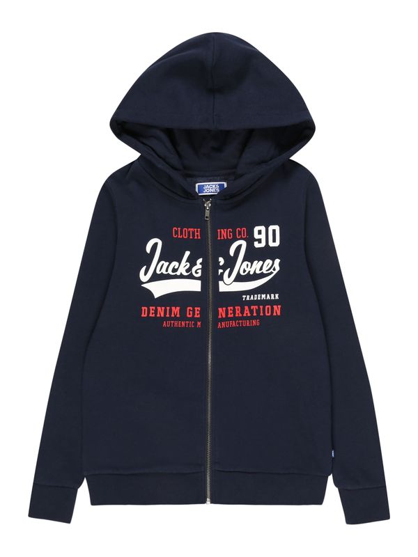 Jack & Jones Junior Jack & Jones Junior Суичъри с качулка  нощно синьо / червено / бяло
