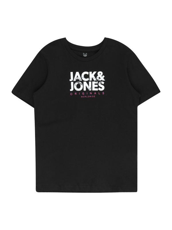 Jack & Jones Junior Jack & Jones Junior Тениска 'BOOSTER'  розово / черно / бяло