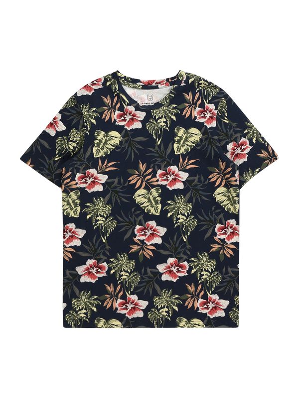 Jack & Jones Junior Jack & Jones Junior Тениска 'CHILL'  нейви синьо / зелено / кайсия / бяло