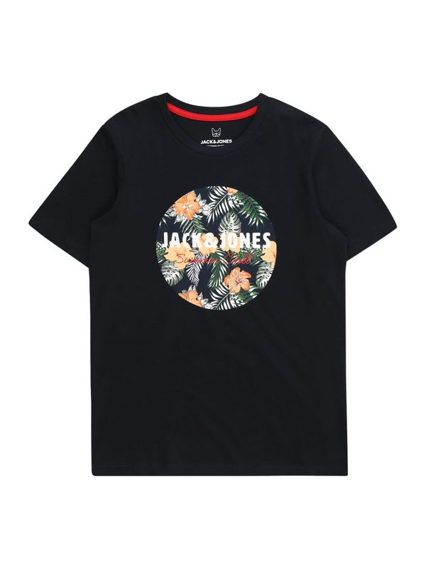 Jack & Jones Junior Jack & Jones Junior Тениска 'CHILL'  нейви синьо / зелено / праскова / бяло