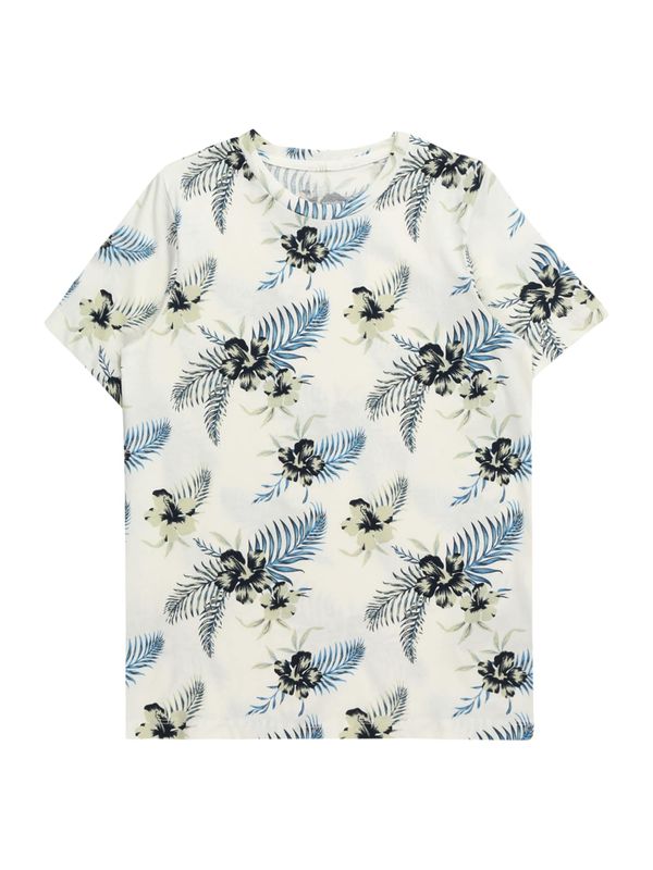 Jack & Jones Junior Jack & Jones Junior Тениска 'CHILL'  синьо / пастелно зелено / черно / бял памук