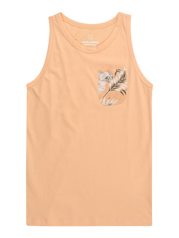 Jack & Jones Junior Jack & Jones Junior Тениска 'CHILL'  сиво / тъмнозелено / кайсия / бяло