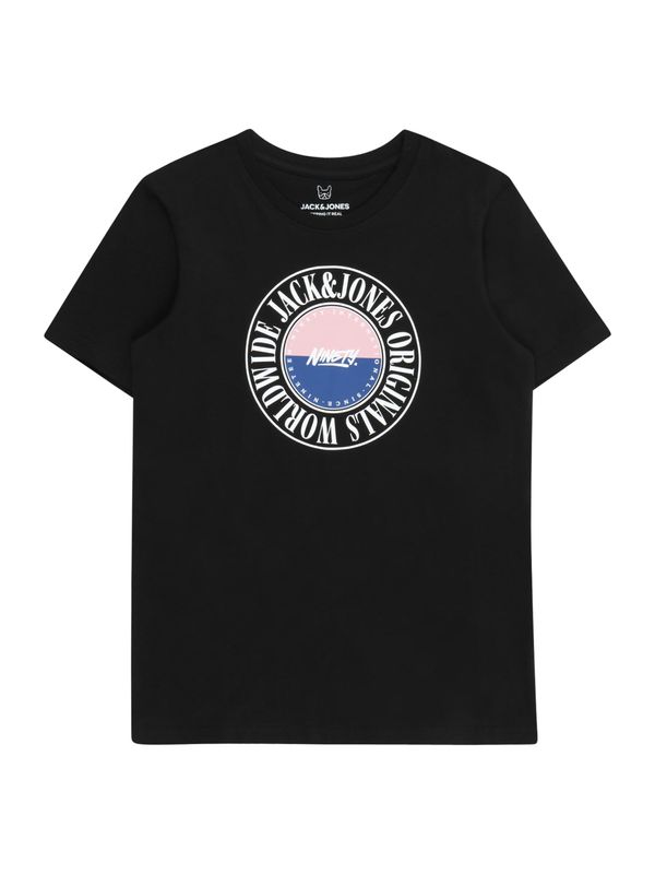 Jack & Jones Junior Jack & Jones Junior Тениска 'COBIN'  синьо / бледорозово / черно / бяло