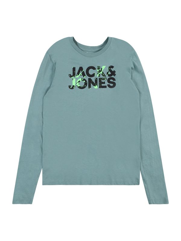 Jack & Jones Junior Jack & Jones Junior Тениска 'COMMERCIAL'  сиво / светлозелено / черно