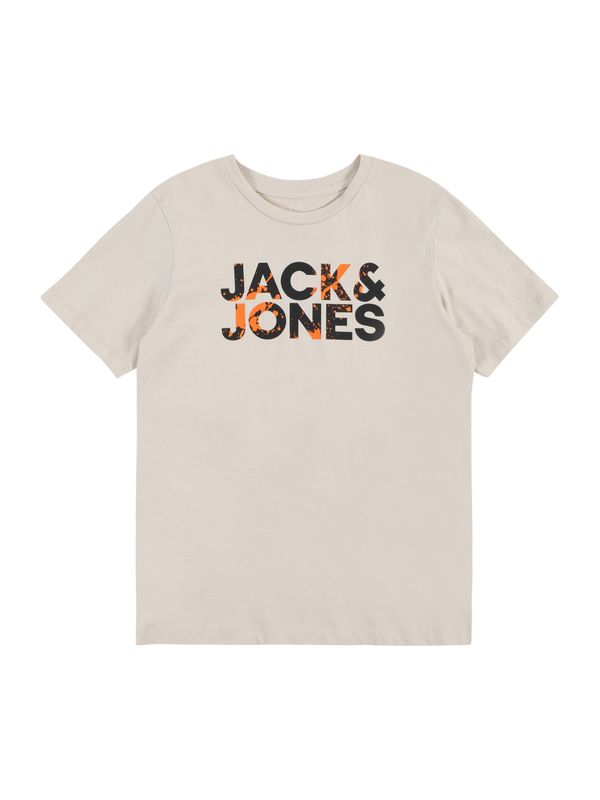 Jack & Jones Junior Jack & Jones Junior Тениска 'COMMERCIAL'  светлобежово / оранжево / черно