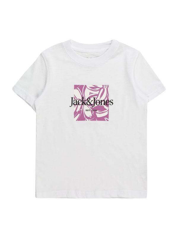 Jack & Jones Junior Jack & Jones Junior Тениска 'Lafayette'  орхидея / черно / бяло