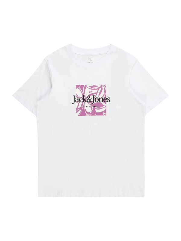 Jack & Jones Junior Jack & Jones Junior Тениска 'Lafayette'  орхидея / черно / бяло