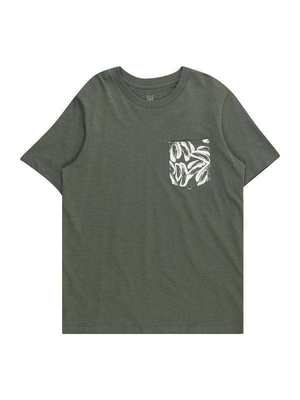 Jack & Jones Junior Jack & Jones Junior Тениска 'Lafayette'  тъмнозелено / бяло