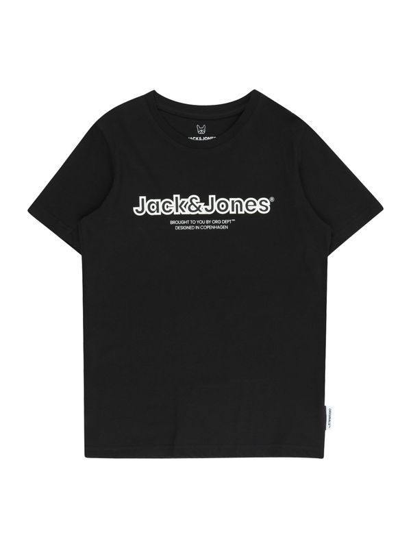 Jack & Jones Junior Jack & Jones Junior Тениска 'LAKEWOOD'  черно / бяло