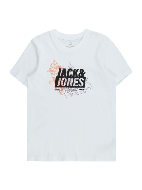 Jack & Jones Junior Jack & Jones Junior Тениска  лилав / оранжево / черно / мръсно бяло