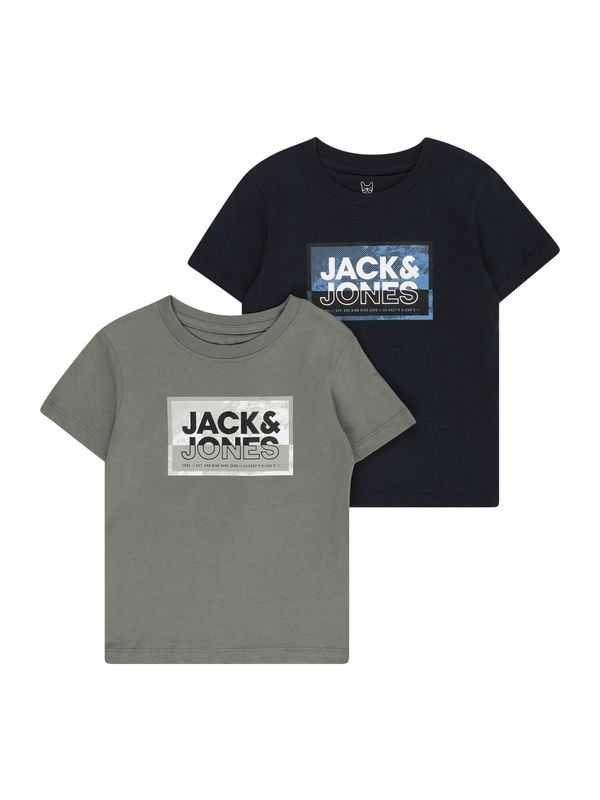 Jack & Jones Junior Jack & Jones Junior Тениска 'LOGAN'  нейви синьо / маслина / черно / бяло
