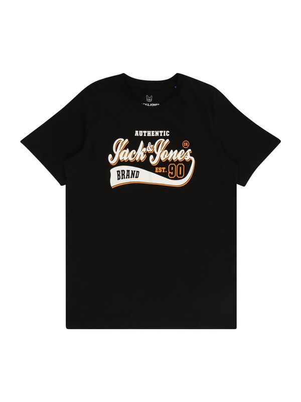 Jack & Jones Junior Jack & Jones Junior Тениска  мандарина / черно / бяло