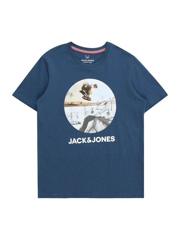 Jack & Jones Junior Jack & Jones Junior Тениска 'NAVIN'  морскосиньо / шоколад / тъмносиво / бяло