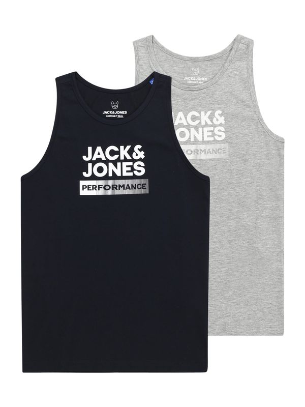 Jack & Jones Junior Jack & Jones Junior Тениска  нейви синьо / сив меланж / бяло