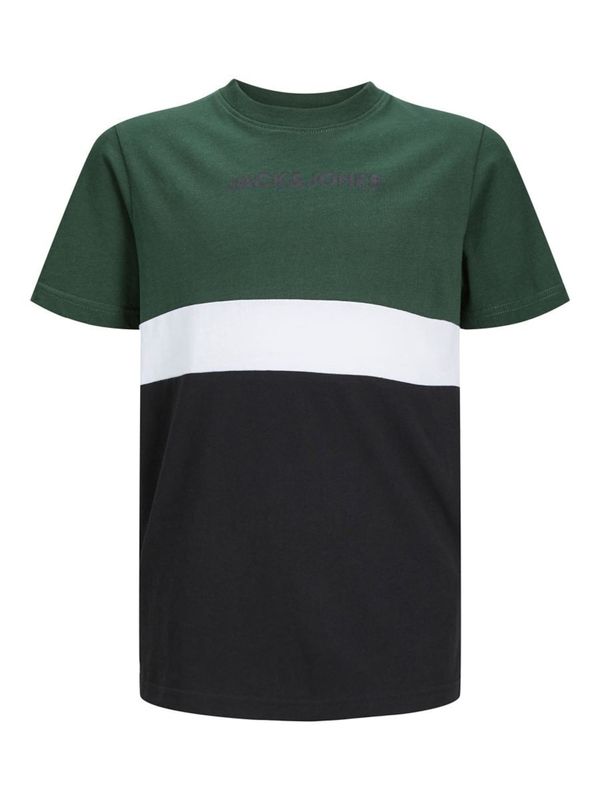 Jack & Jones Junior Jack & Jones Junior Тениска 'REID'  нейви синьо / тъмнозелено / бяло