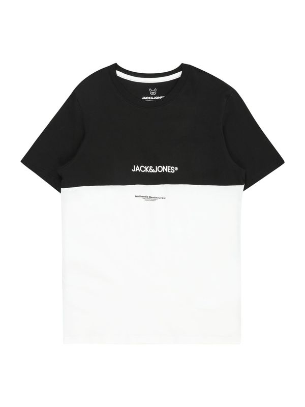 Jack & Jones Junior Jack & Jones Junior Тениска 'RYDER'  черно / бяло