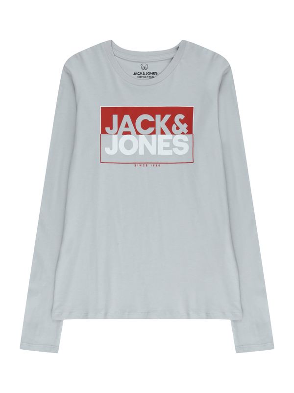 Jack & Jones Junior Jack & Jones Junior Тениска  сиво / червено / бяло