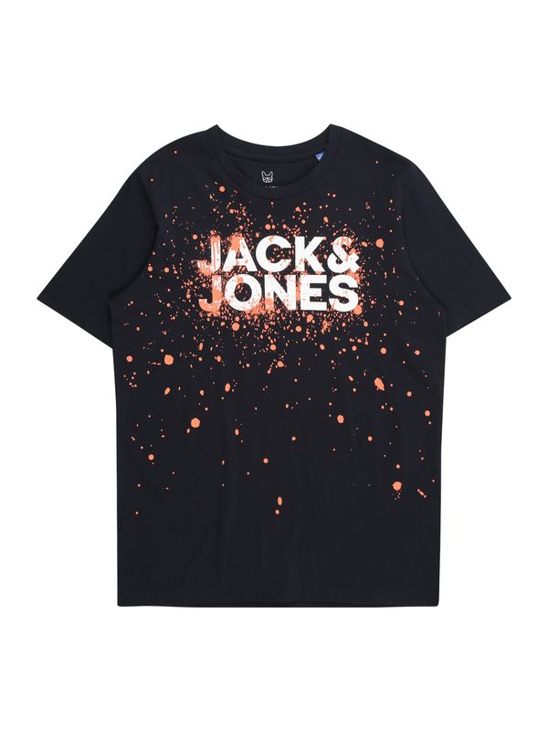Jack & Jones Junior Jack & Jones Junior Тениска 'SPLASH'  нейви синьо / кайсия / бяло