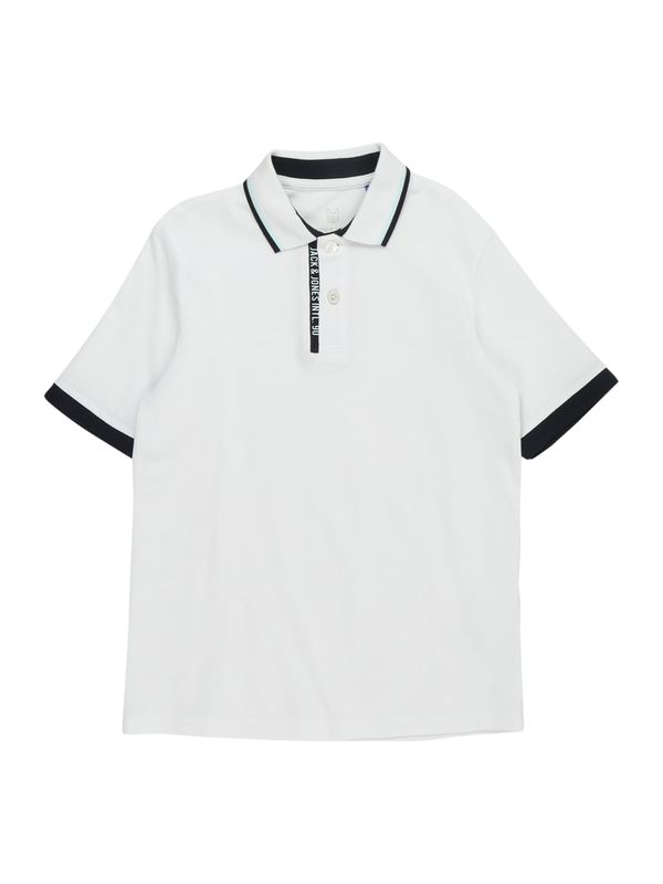 Jack & Jones Junior Jack & Jones Junior Тениска 'STEEL'  нейви синьо / аквамарин / бяло