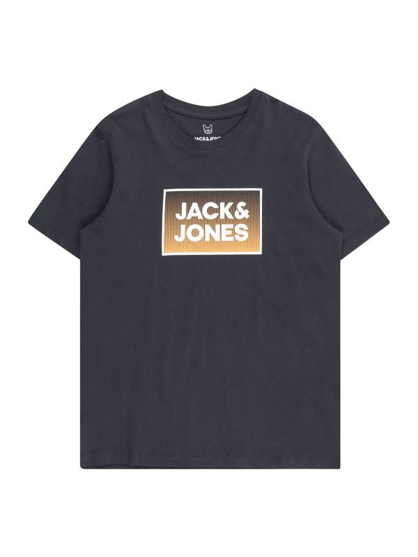 Jack & Jones Junior Jack & Jones Junior Тениска 'STEEL'  нейви синьо / светлооранжево / бяло