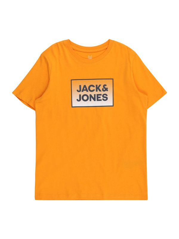 Jack & Jones Junior Jack & Jones Junior Тениска 'STEEL'  оранжево / черно / бяло