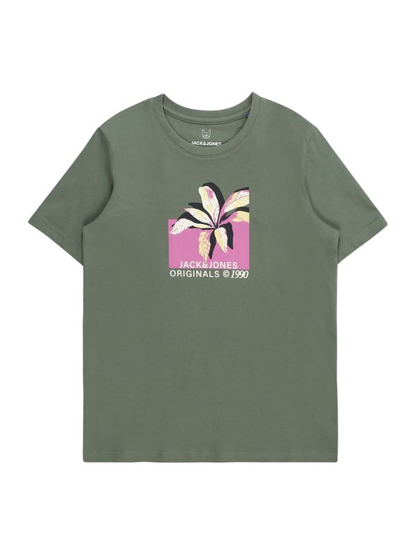 Jack & Jones Junior Jack & Jones Junior Тениска 'Tampa'  каки / орхидея / черно / бяло