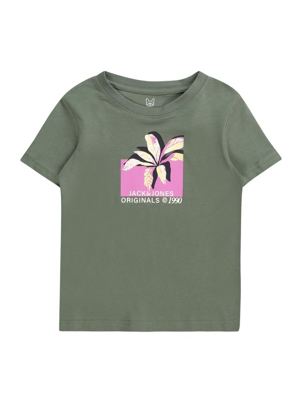 Jack & Jones Junior Jack & Jones Junior Тениска 'TAMPA'  тъмнозелено / орхидея / черно / бяло