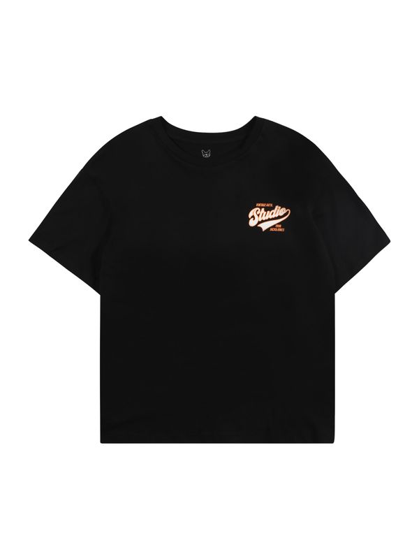 Jack & Jones Junior Jack & Jones Junior Тениска 'TREND'  светлооранжево / черно / бяло