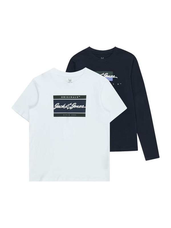 Jack & Jones Junior Jack & Jones Junior Тениска 'WAYNE'  нощно синьо / черно / бяло