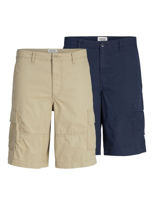 JACK & JONES JACK & JONES Карго панталон 'COLE'  бежово / морскосиньо