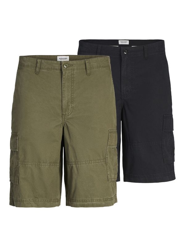 JACK & JONES JACK & JONES Карго панталон 'COLE'  зелено / черно