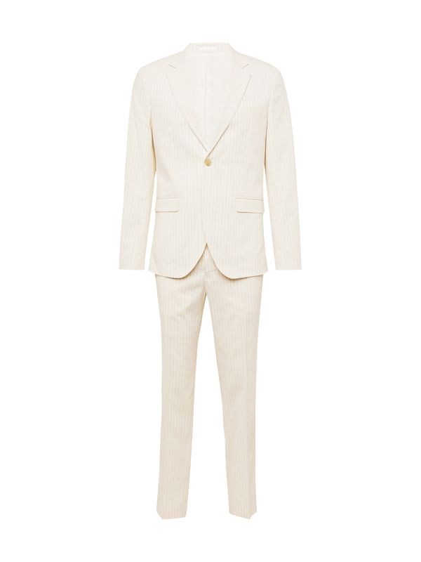 JACK & JONES JACK & JONES Костюм 'RIVIERA'  тъмнокафяво / бяло