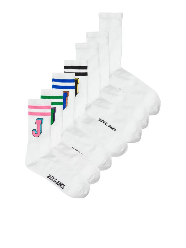 JACK & JONES JACK & JONES Къси чорапи  синьо / зелено / светлорозово / бяло