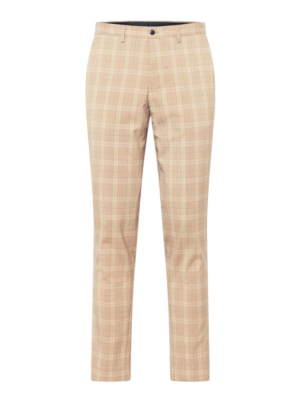 JACK & JONES JACK & JONES Панталон с ръб 'FRANCO'  светлокафяво / бяло